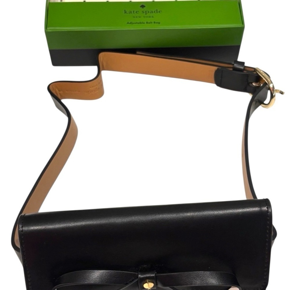 Kate Spade Leather Belt Bag Black Size S/M - Picture 2 of 3